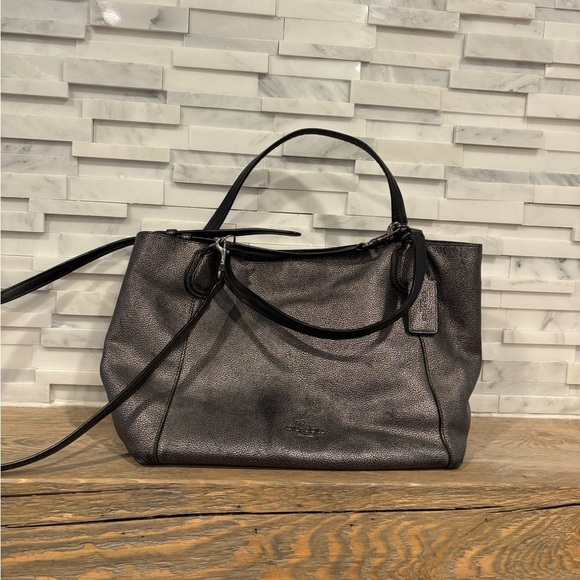Coach Edie Gunmetal Purse - Picture 1 of 7